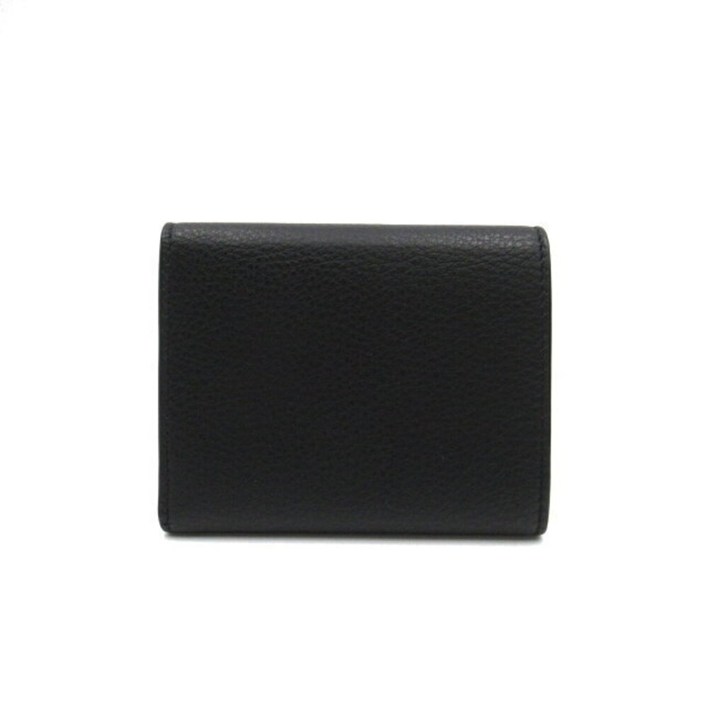 Balenciaga Black PAPIER Leather Tri Wallet Calfskin Compact fold